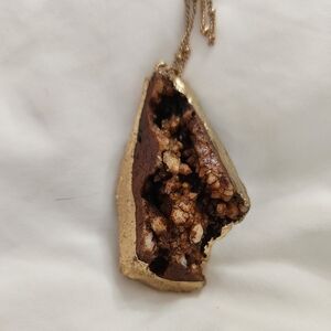 Brown Druzy Quartz Statement Necklace